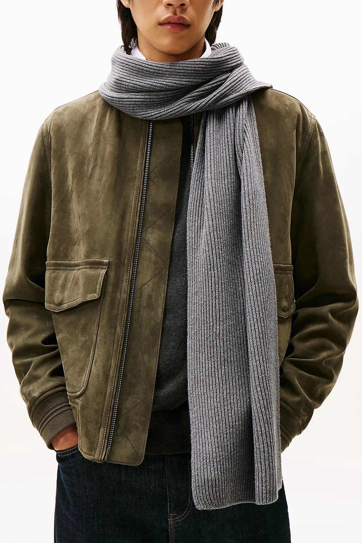 TOMMY HILFIGER TH FLAG PIMA COTTON CASH en color GRIS (3)