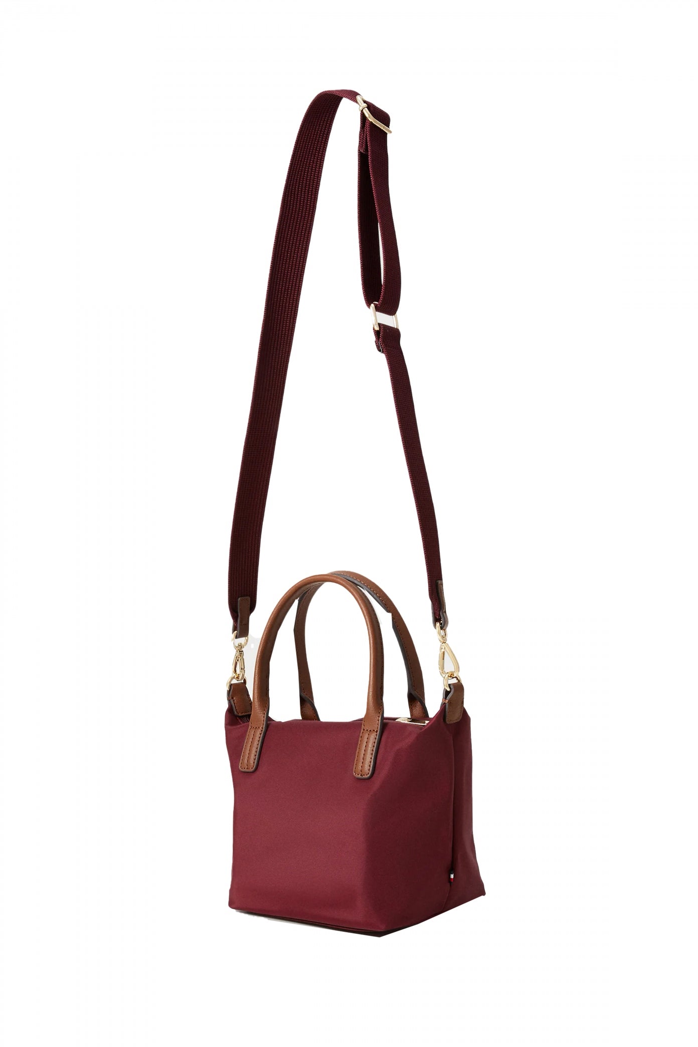 TOMMY HILFIGER POPETTE MINI TOTE en color BURDEOS (3)