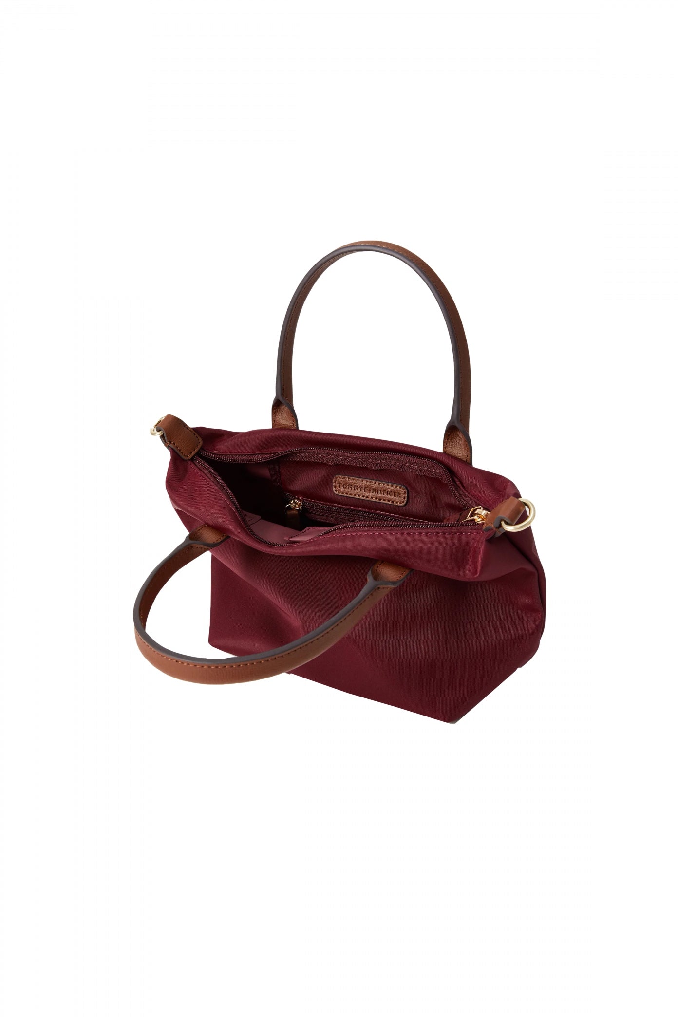 TOMMY HILFIGER POPETTE MINI TOTE en color BURDEOS (4)