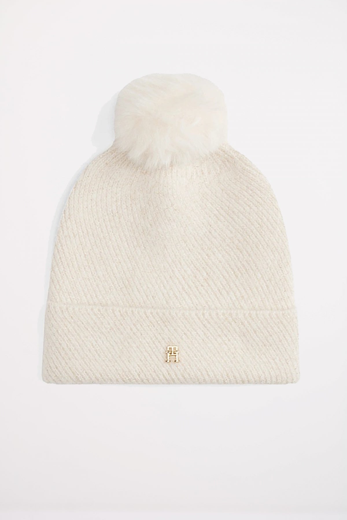 TOMMY HILFIGER POM POM BEANIE en color BLANCO (1)