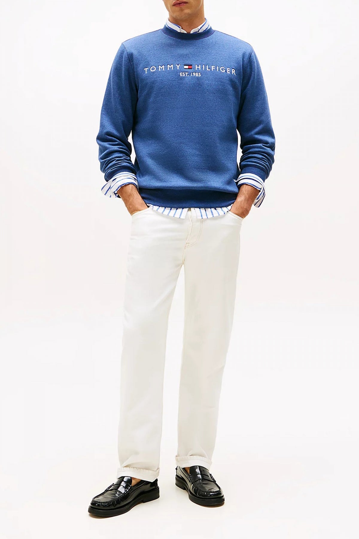 TOMMY HILFIGER TOMMY LOGO SWEATSHIRT en color AZUL (4)