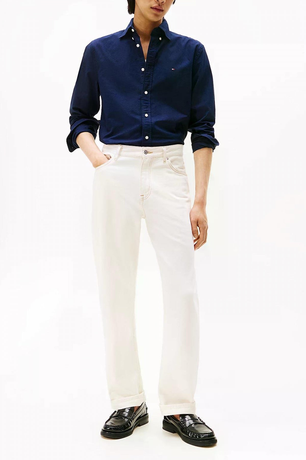 TOMMY HILFIGER SOLID HERITAGE OXFORD RF en color AZUL (4)