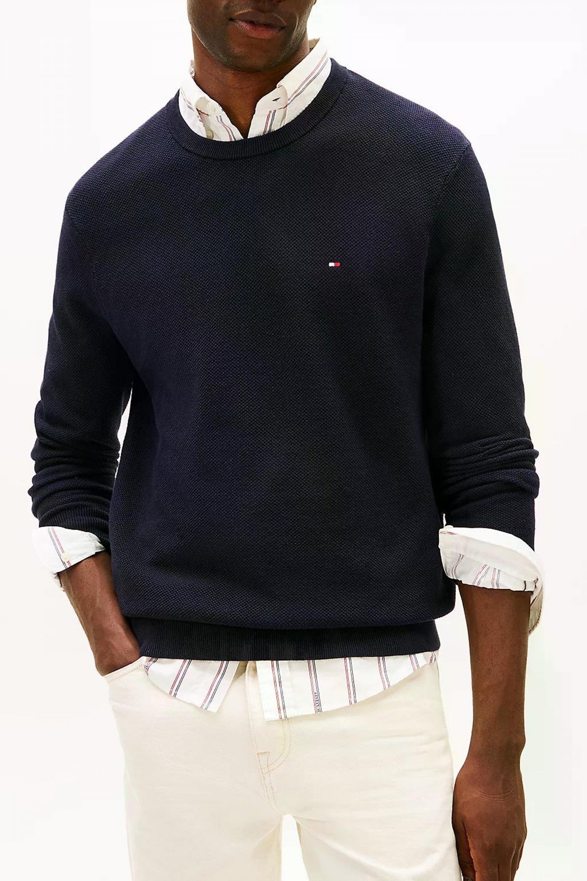 TOMMY HILFIGER ESSENTIAL STRUCTURE CREW en color AZUL (1)