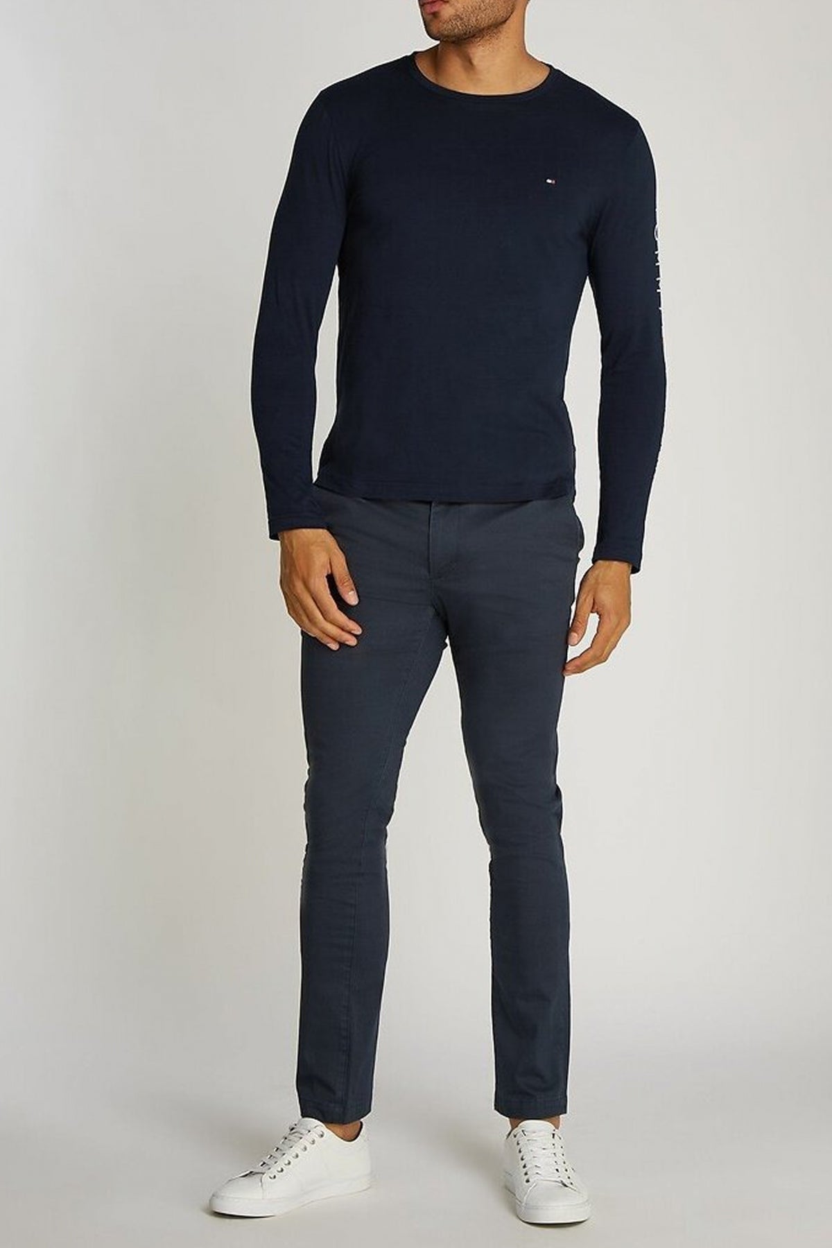 TOMMY HILFIGER TOMMY LOGO LONG SLEEVE T en color AZUL (4)