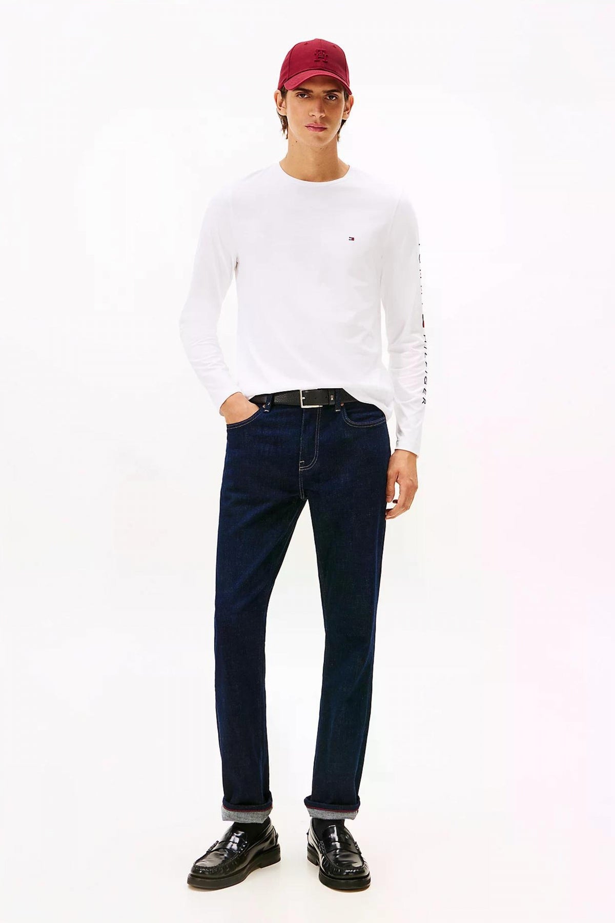 TOMMY HILFIGER TOMMY LOGO LONG SLEEVE T en color BLANCO (4)