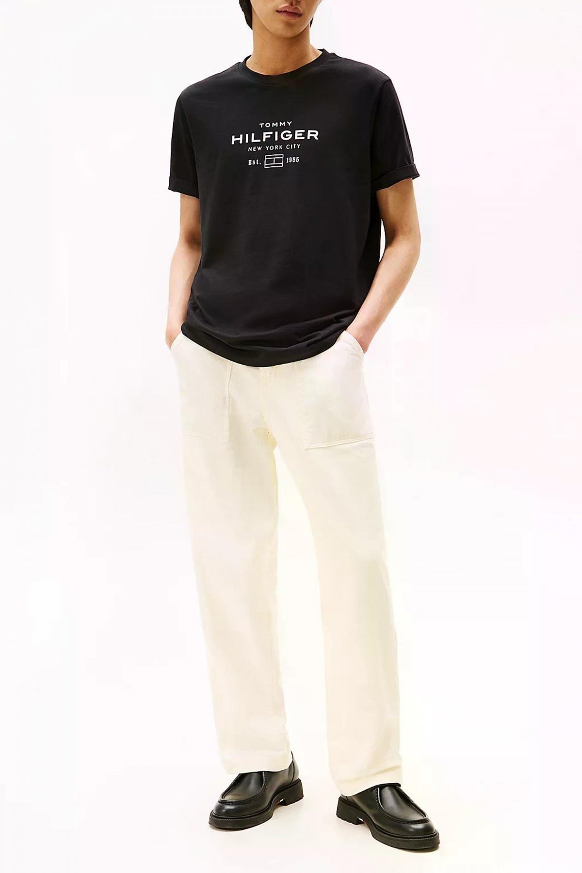 TOMMY HILFIGER HILFIGER STACK GRAPHIC T en color NEGRO (4)