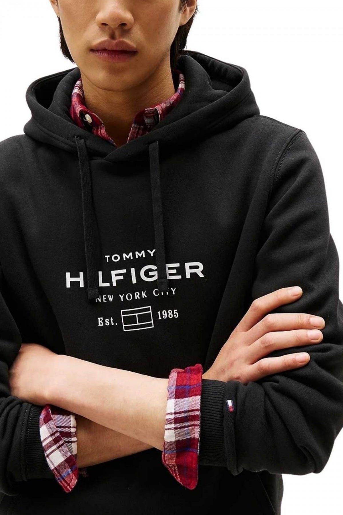 TOMMY HILFIGER OVAL GRAPHIC HOODIE en color NEGRO (4)