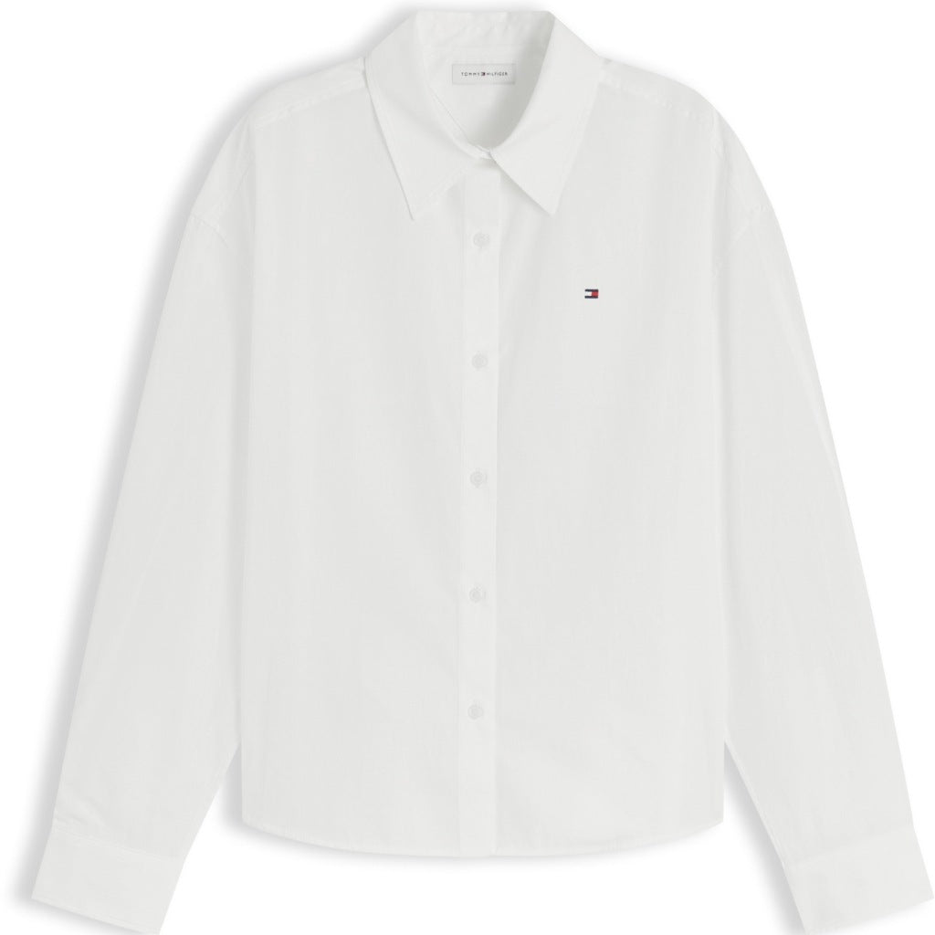 TOMMY HILFIGER WWWW SUMMER POPLIN BOXY SHIRT en color BLANCO (4)