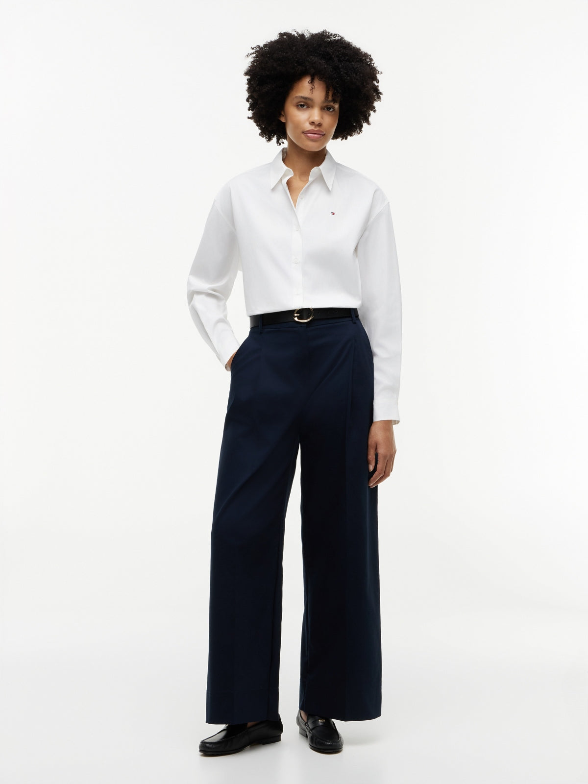 TOMMY HILFIGER WWWW SUMMER POPLIN BOXY SHIRT en color BLANCO (3)