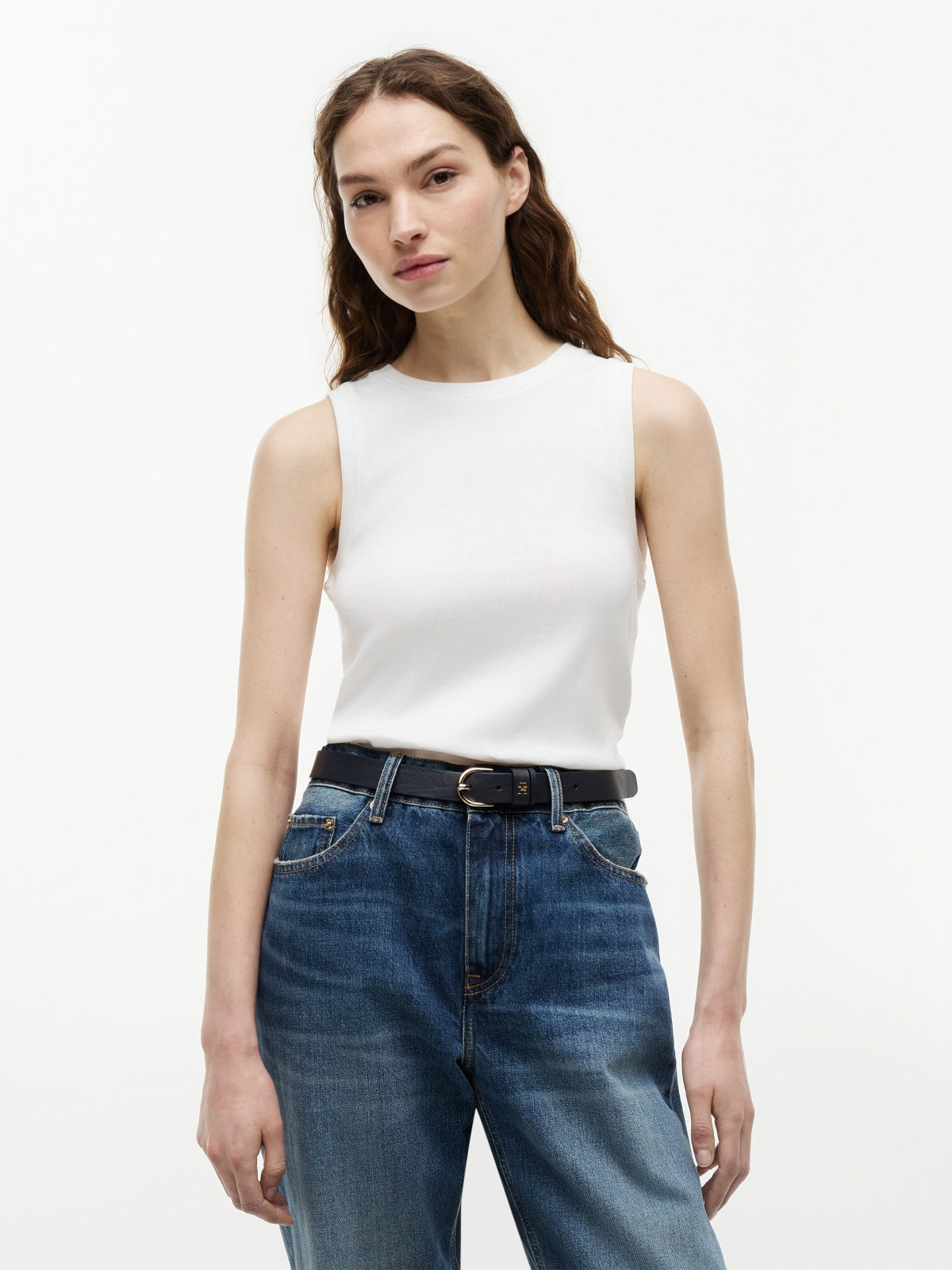 TOMMY HILFIGER WWWW MULTISTRIPE TANK TOP en color BLANCO (1)