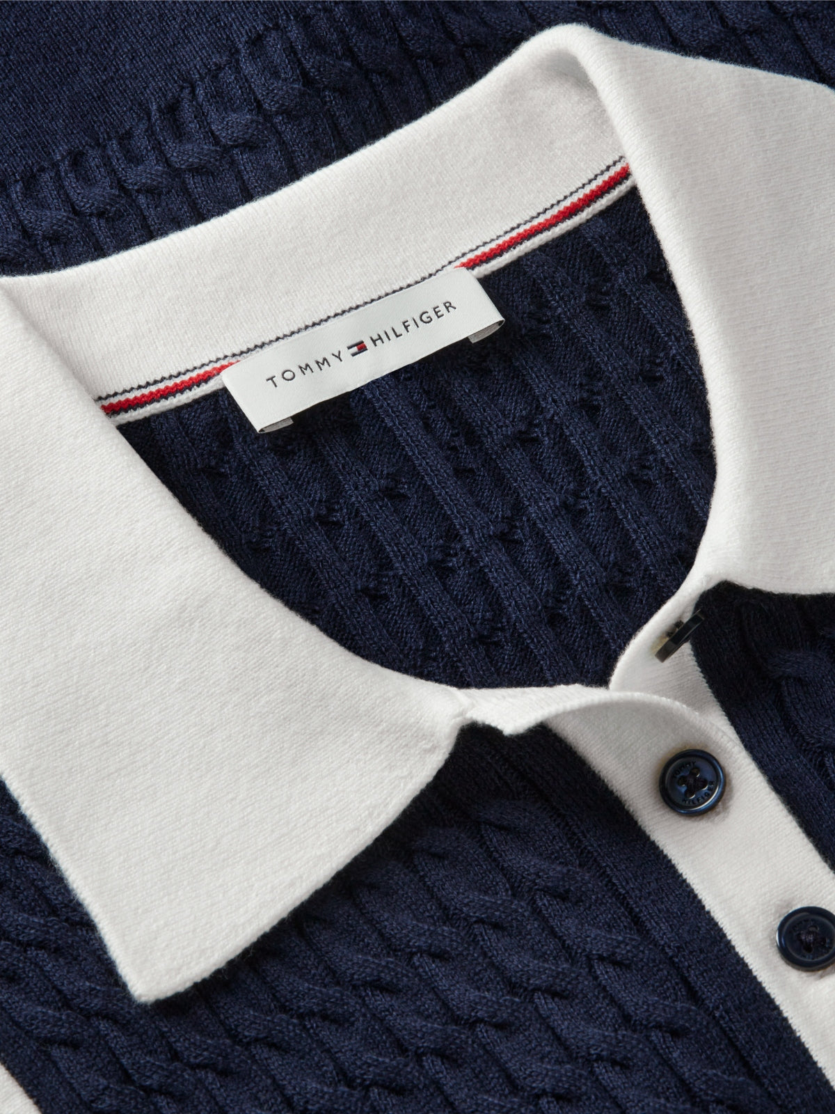 TOMMY HILFIGER WWWW FINE CABLE SLEEVELESS PO en color AZUL (4)