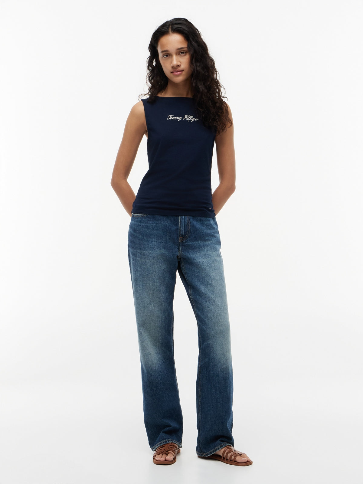 TOMMY HILFIGER WWWW CLASSIC SCRIPT BOAT TOP en color AZUL (1)