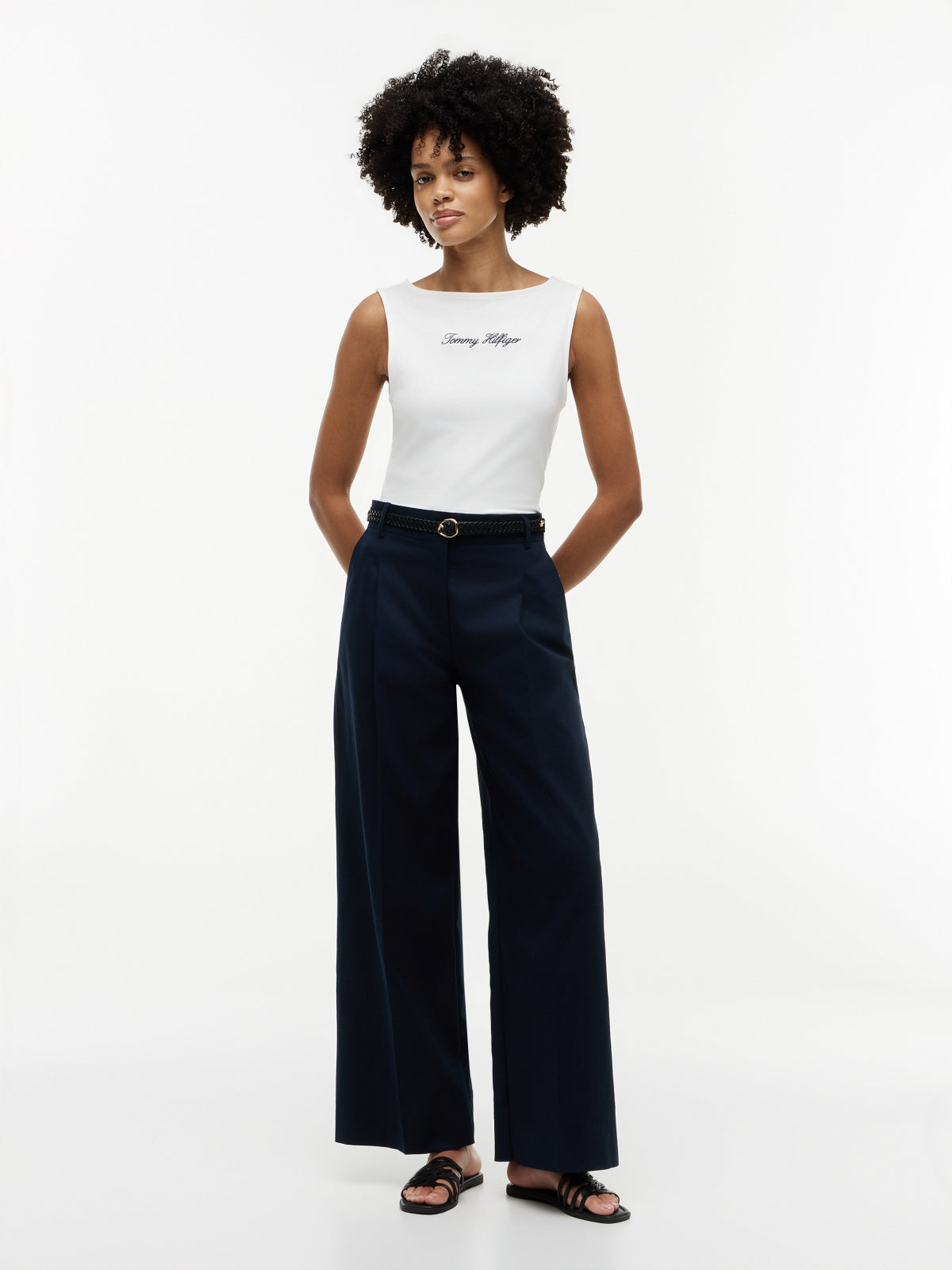 TOMMY HILFIGER WWWW CLASSIC SCRIPT BOAT TOP en color BLANCO (1)