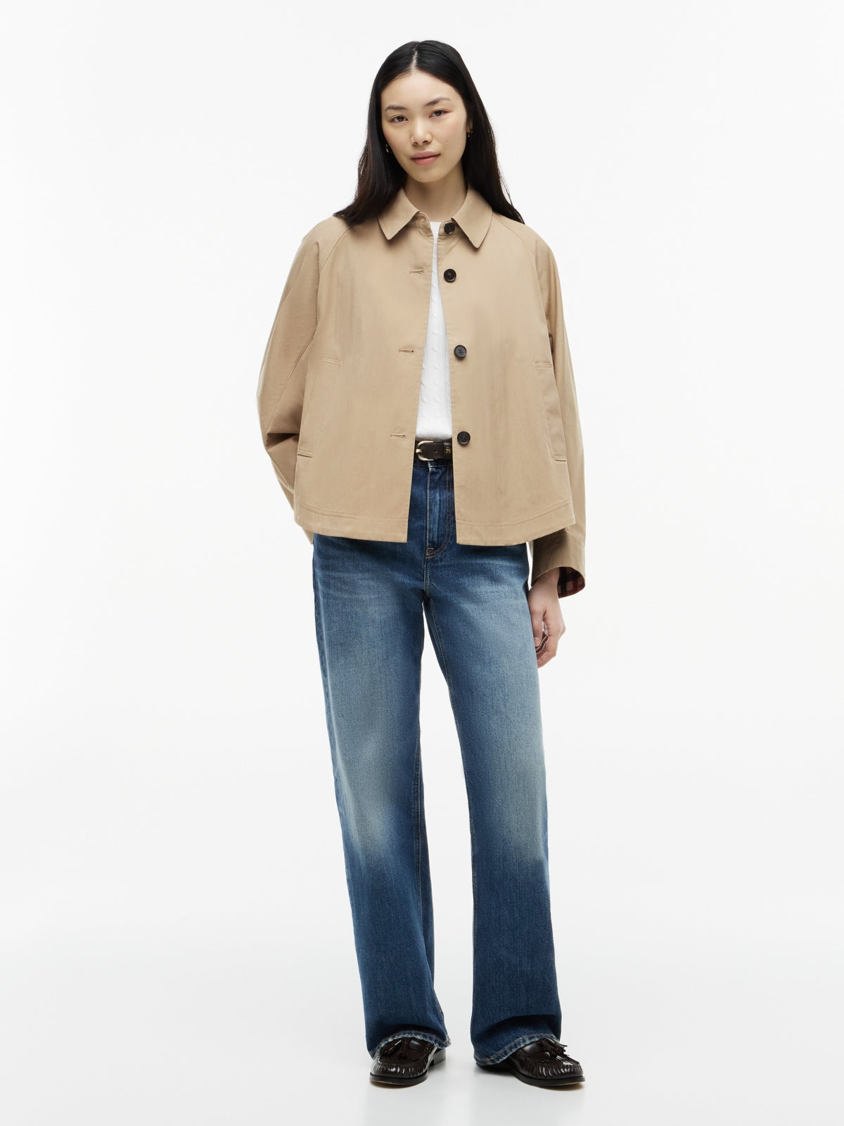 TOMMY HILFIGER WWWW COTTON SHORT JACKET en color BEIS (1)