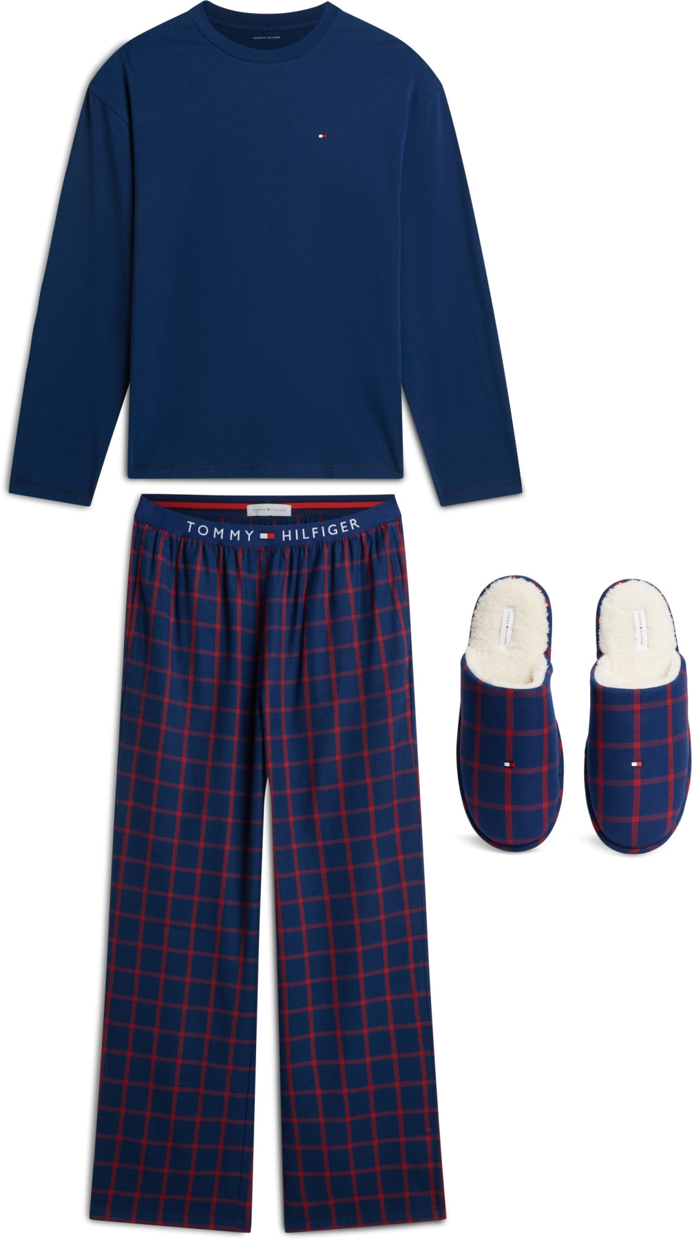 TOMMY HILFIGER UMUM FLANNEL SLIPPERS GIFT en color AZUL (1)
