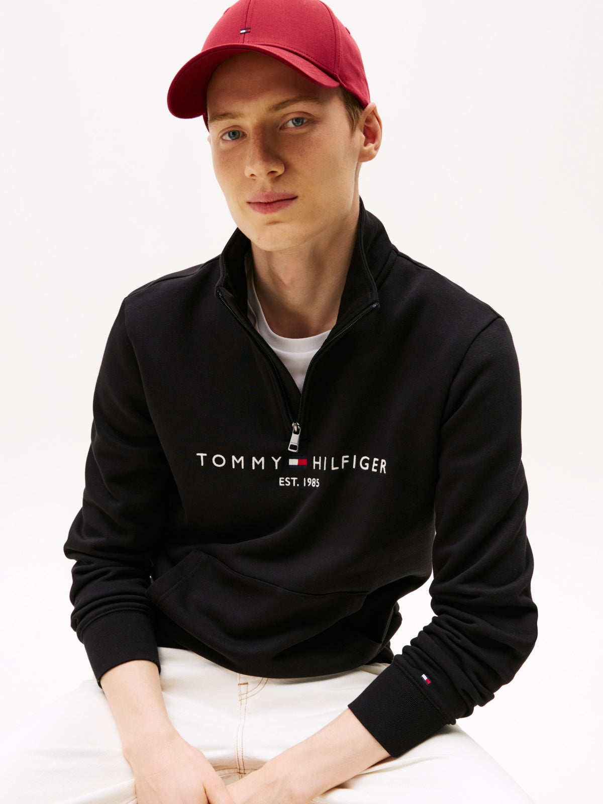 TOMMY HILFIGER MWMW TOMMY LOGO MOCKNECK en color NEGRO (4)