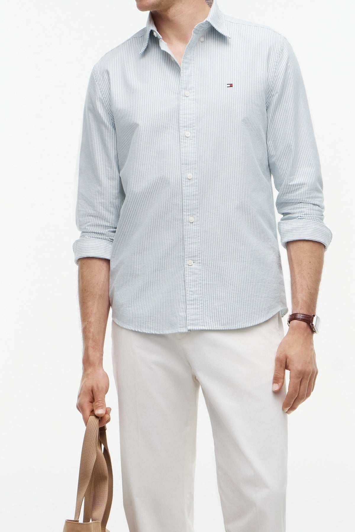 TOMMY HILFIGER MWMW HERITAGE OXFORD STRIPE R en color BLANCO (1)
