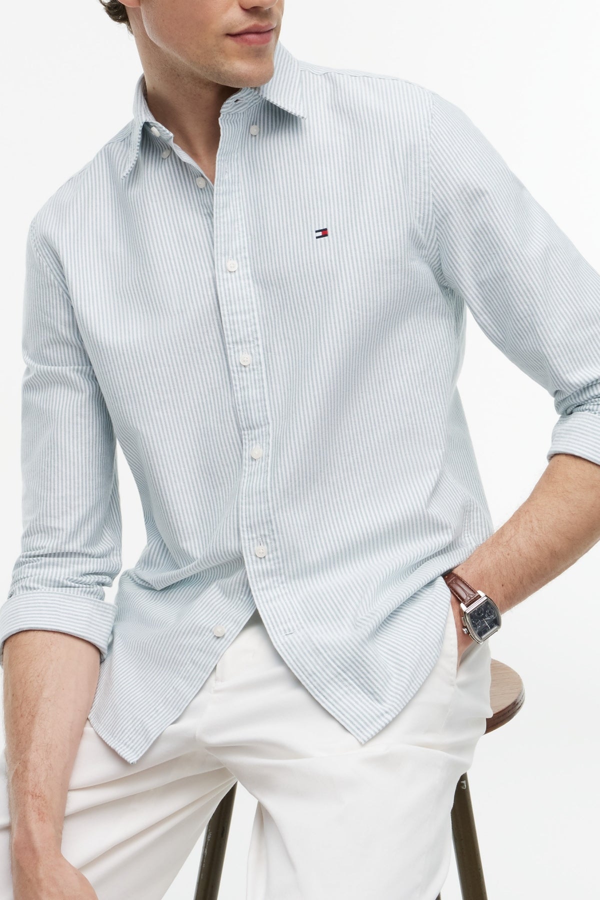 TOMMY HILFIGER MWMW HERITAGE OXFORD STRIPE R en color BLANCO (2)