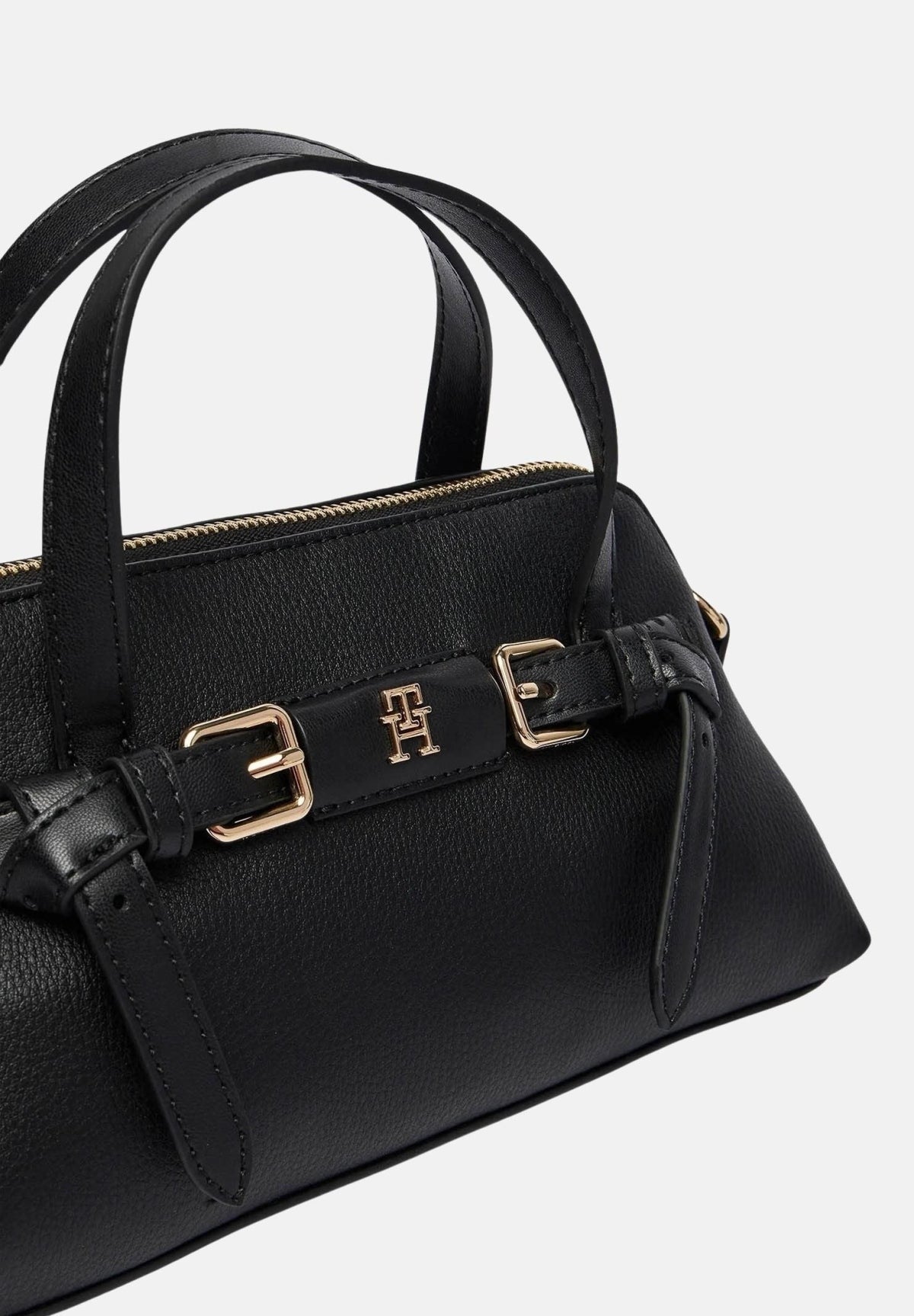 TOMMY HILFIGER AWAW TH BUCKLE MINI TOTE en color NEGRO (3)