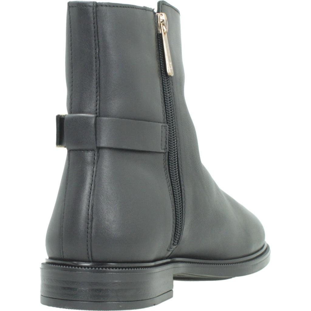 TOMMY HILFIGER FWFW BUCKLE LEATHER ANKLE BOO en color NEGRO (3)