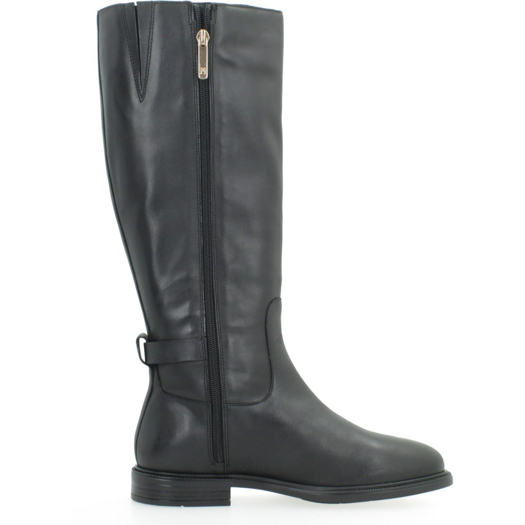 TOMMY HILFIGER FWFW BUCKLE LEATHER KNEE BOOT en color NEGRO (4)