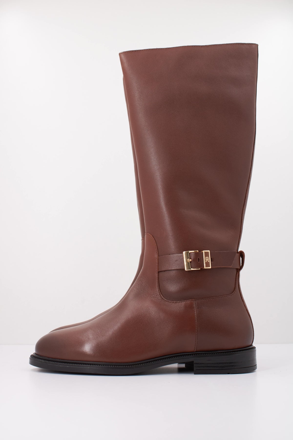 TOMMY HILFIGER FWFW BUCKLE LEATHER KNEE BOOT en color MARRON (1)