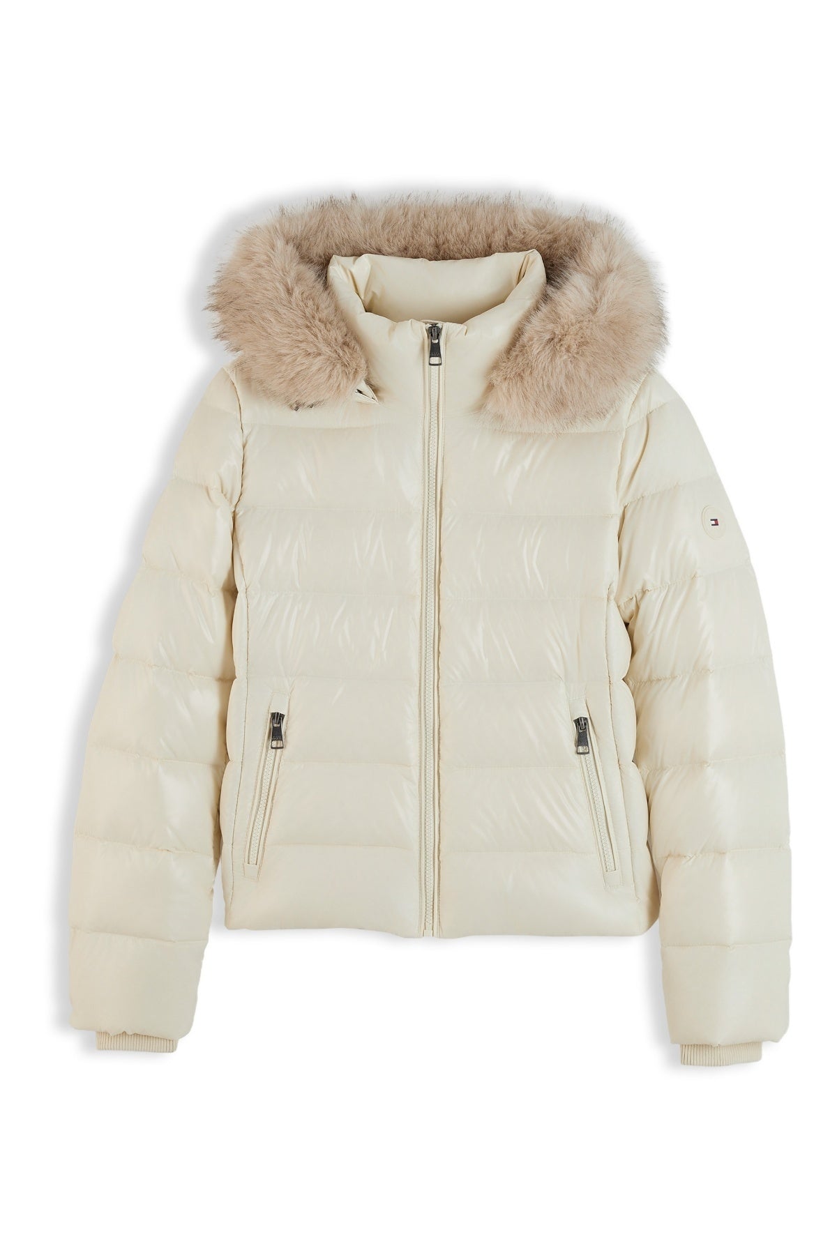 TOMMY HILFIGER WWWW GLOSS DOWN FITTED JACKET en color BLANCO (1)