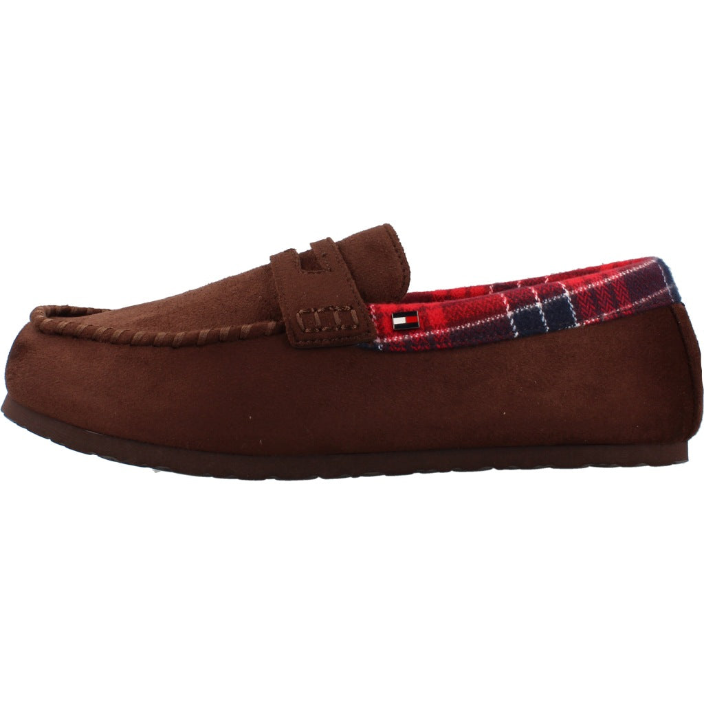 TOMMY HILFIGER FMFM CHECK DRIVER HOUSE SHOE en color MARRON (2)