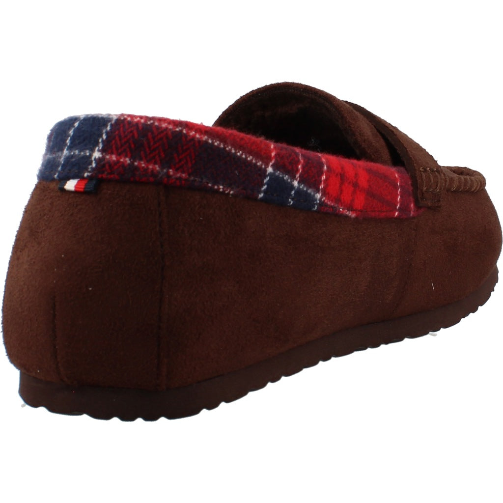 TOMMY HILFIGER FMFM CHECK DRIVER HOUSE SHOE en color MARRON (3)