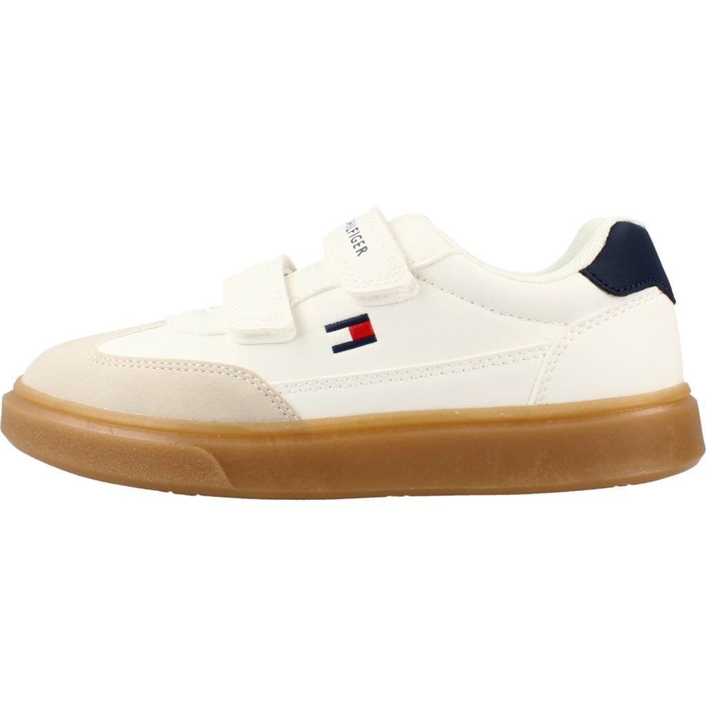 TOMMY HILFIGER LOW CUT VELCRO SNEAKER en color BLANCO (2)