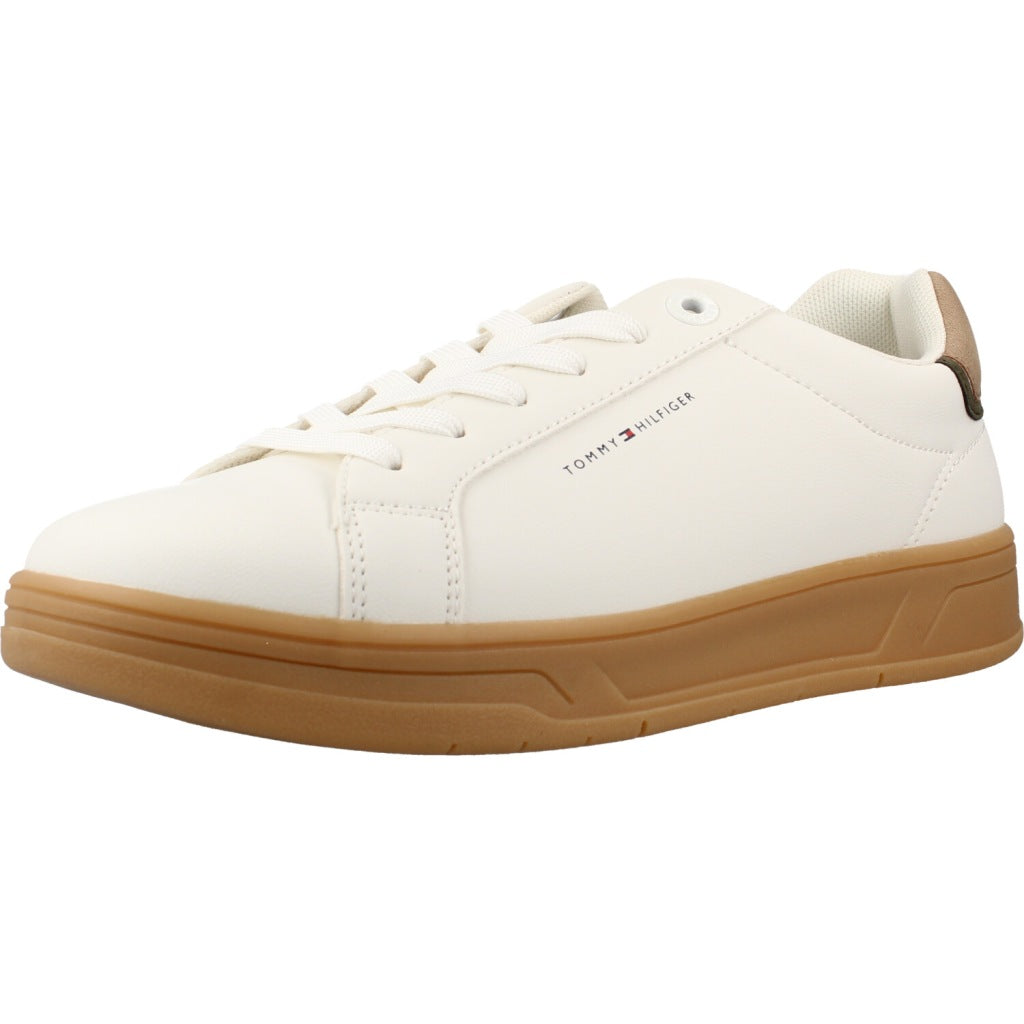 TOMMY HILFIGER LOW CUT LACE-UP SNEAKER en color BLANCO (1)