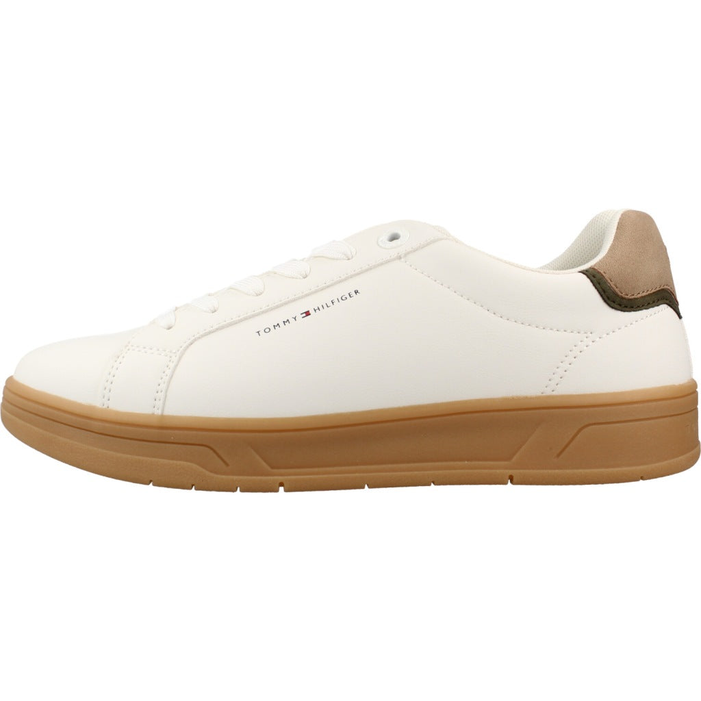 TOMMY HILFIGER LOW CUT LACE-UP SNEAKER en color BLANCO (2)