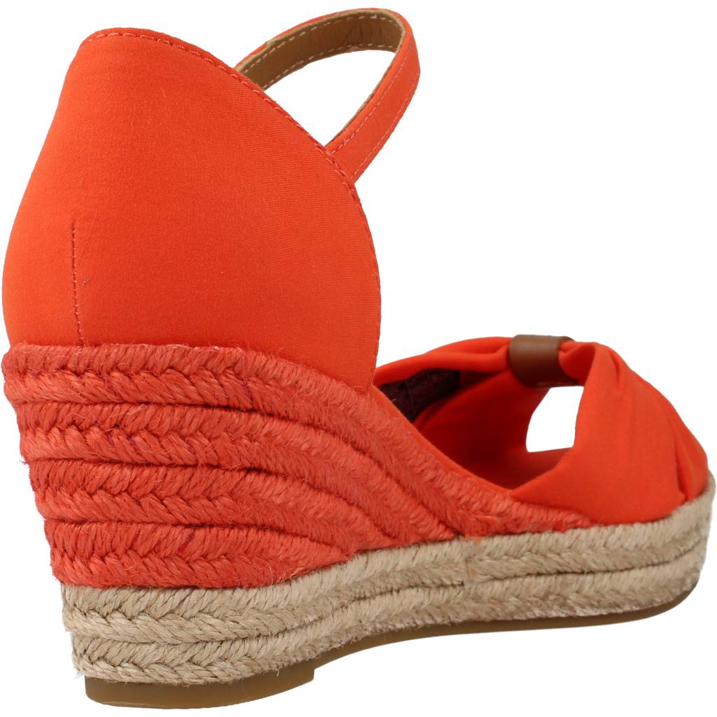 TOMMY HILFIGER BASIC OPEN TOE MID WEDGE en color ROJO (3)