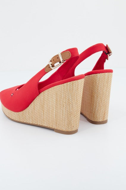TOMMY HILFIGER ICONIC ELENA SLING BACK en color ROJO (3)