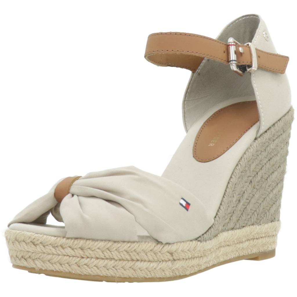 TOMMY HILFIGER BASIC OPEN TOE HIGH WEDG en color BEIS (1)