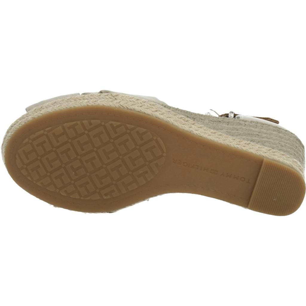 TOMMY HILFIGER BASIC OPEN TOE HIGH WEDG en color BEIS (6)
