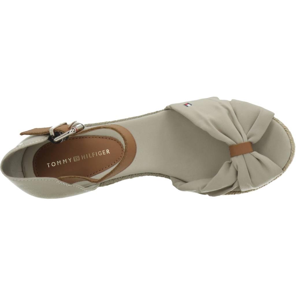 TOMMY HILFIGER BASIC OPEN TOE HIGH WEDG en color BEIS (7)
