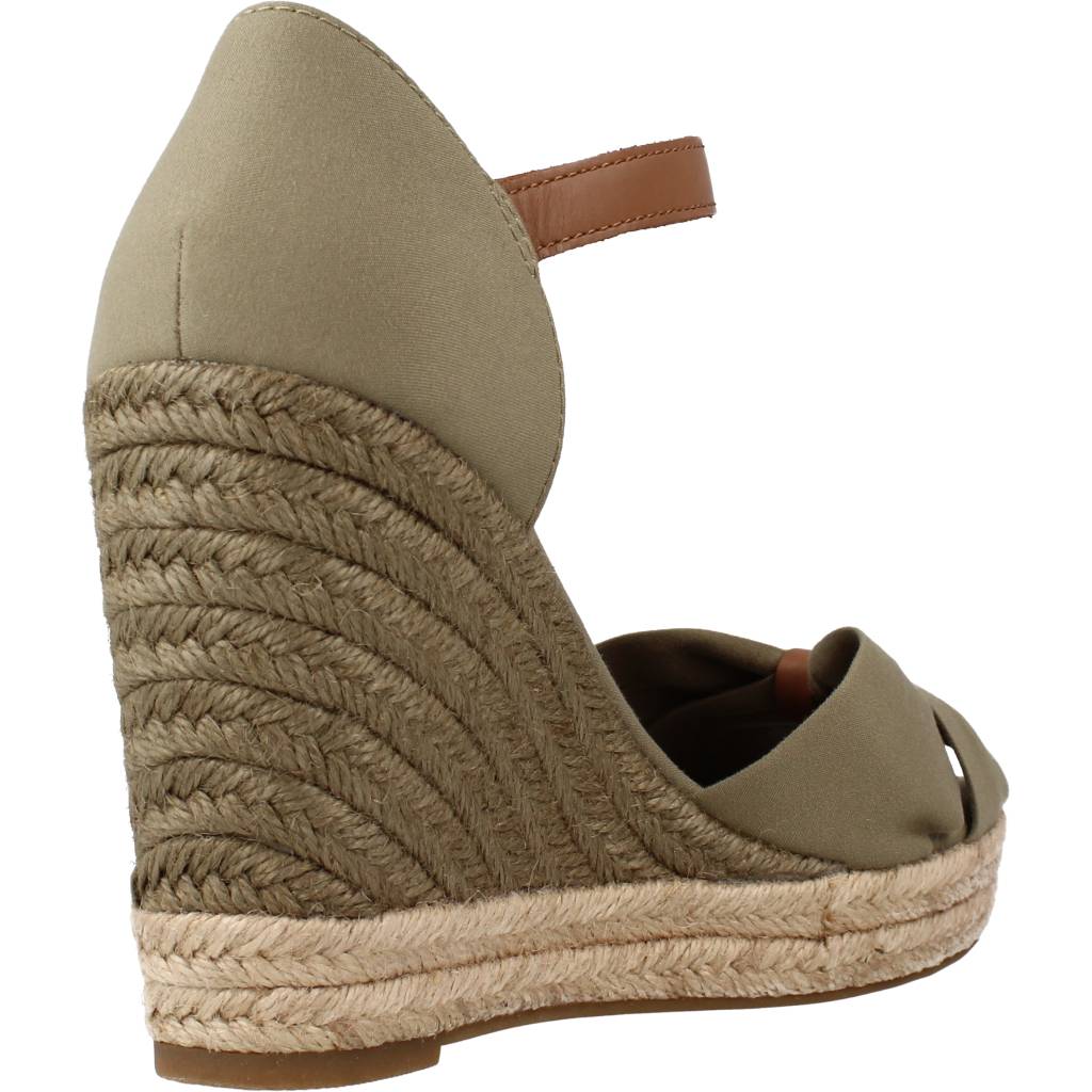TOMMY HILFIGER BASIC OPEN TOE HIGH WEDG en color VERDE (3)