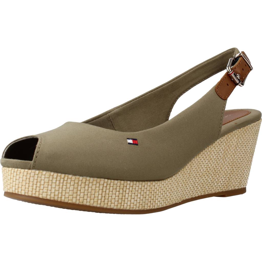TOMMY HILFIGER ICONIC ELBA SLING BACK W en color VERDE (1)