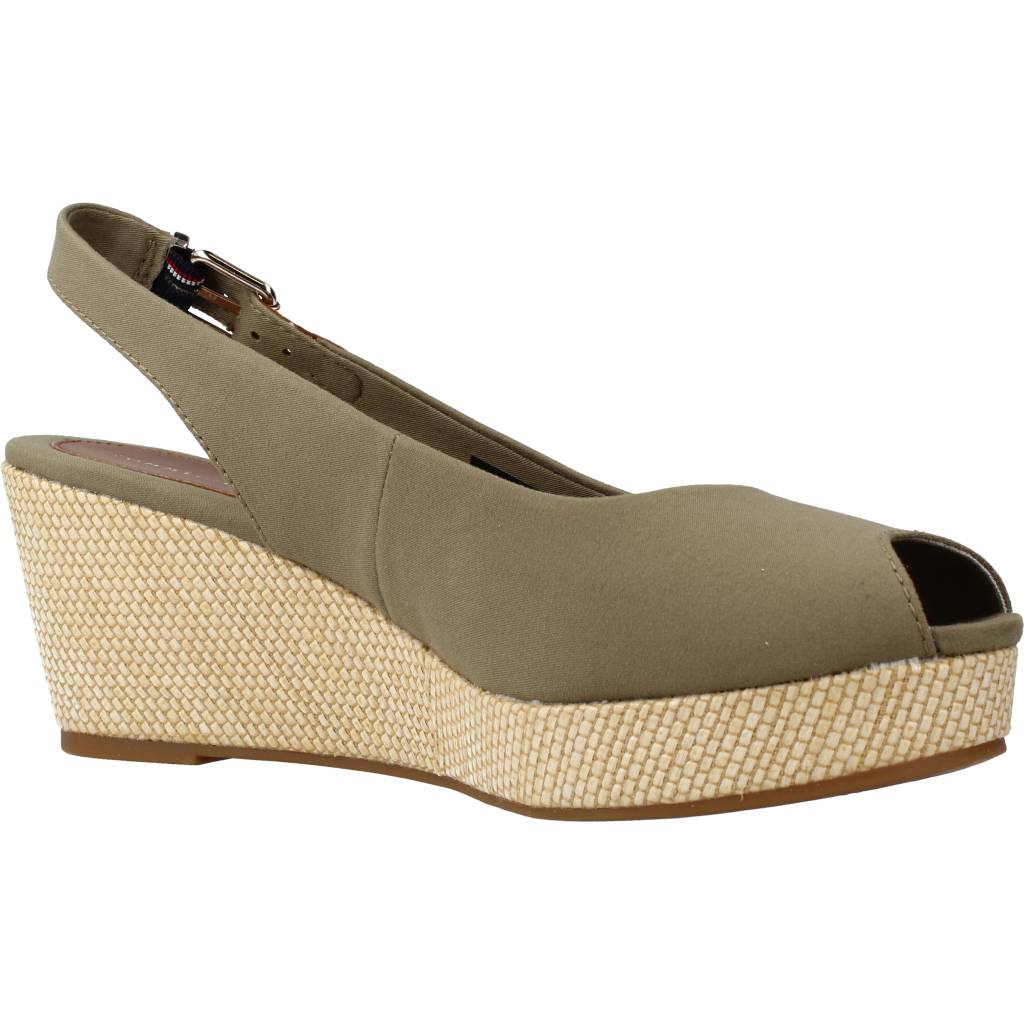 TOMMY HILFIGER ICONIC ELBA SLING BACK W en color VERDE (5)