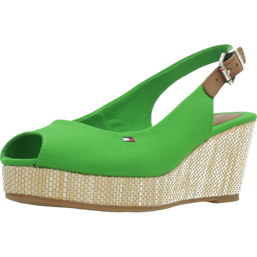 TOMMY HILFIGER ICONIC ELBA SLING BACK W en color VERDE (1)