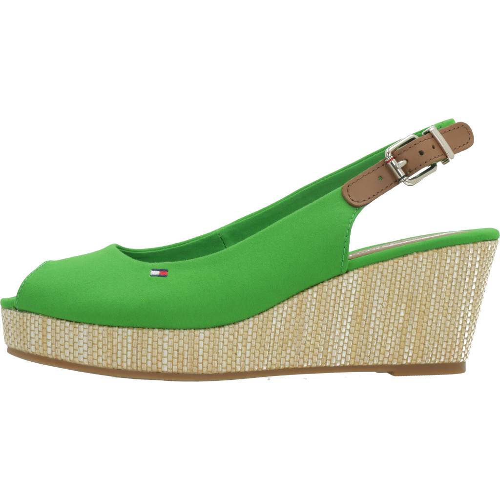 TOMMY HILFIGER ICONIC ELBA SLING BACK W en color VERDE (2)