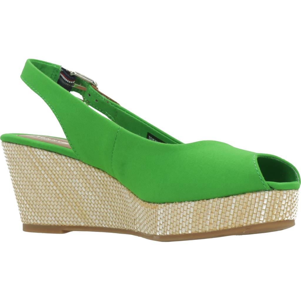 TOMMY HILFIGER ICONIC ELBA SLING BACK W en color VERDE (5)