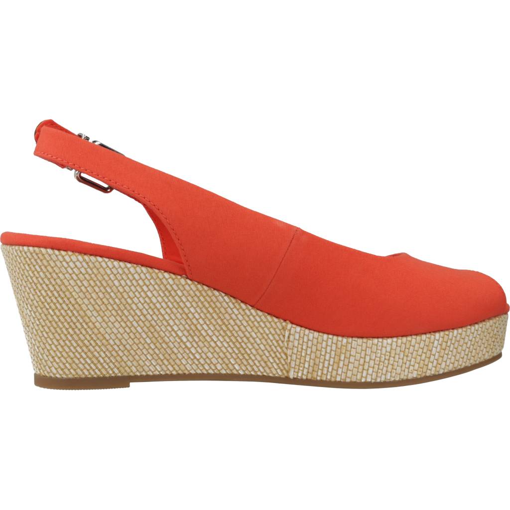 TOMMY HILFIGER ICONIC ELBA SLING BACK W en color NARANJA (4)