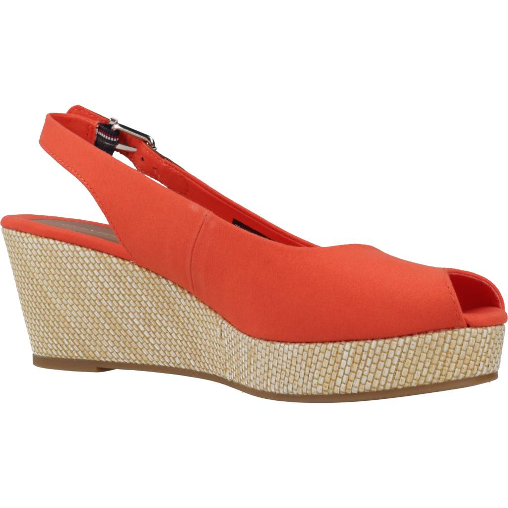 TOMMY HILFIGER ICONIC ELBA SLING BACK W en color NARANJA (5)