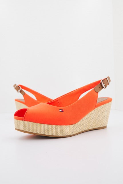 TOMMY HILFIGER ICONIC ELBA SLING BACK W en color NARANJA (2)