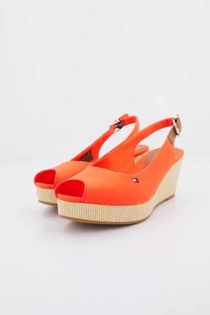 TOMMY HILFIGER ICONIC ELBA SLING BACK W en color NARANJA (3)