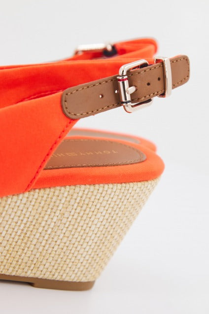 TOMMY HILFIGER ICONIC ELBA SLING BACK W en color NARANJA (4)