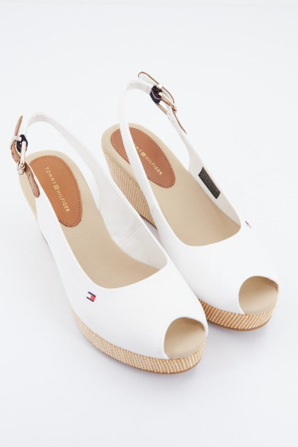 TOMMY HILFIGER ICONIC ELBA SLING BACK W en color BLANCO (4)
