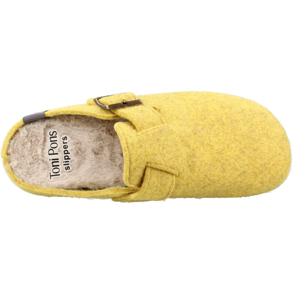 TONI PONS MIMA FP ZAPATILLA HOGAR en color AMARILLO (7)